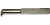 Резец токарный резьбовой для внутренней метрической резьбы 25х25х240 Т15К6