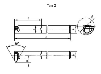 Резец токарный резьбовой для внутренней метрической резьбы 25х25х240 Т5К10